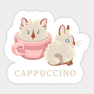 cappuccino bunnies Sticker